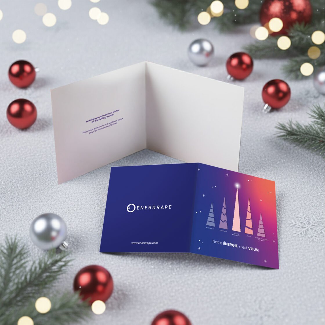 Enerdrape’s Seasonal Greetings branding